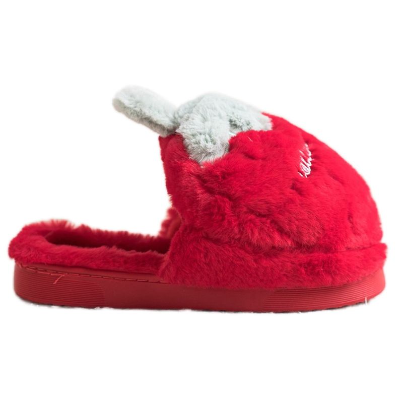 Bona Erdbeer Hausschuhe rot grau