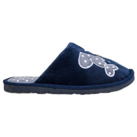 Bona Warme Happy Comfort Hausschuhe navy blau