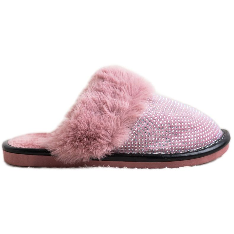 Bona Bequeme Hausschuhe mit Fell rosa