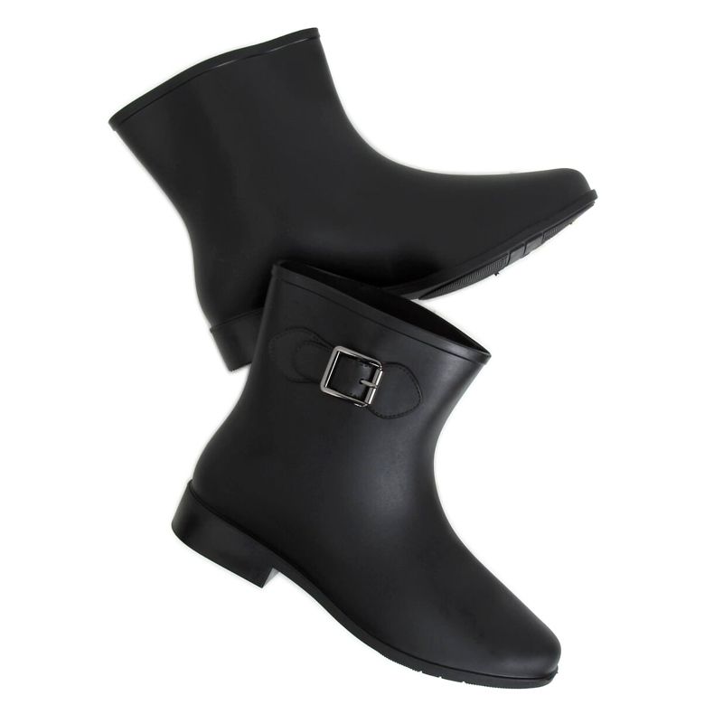 Stiefeletten mit Schnalle schwarz D32 Black