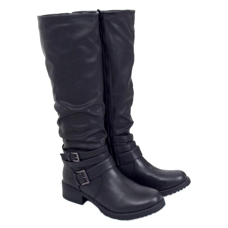 Damen Reitstiefel schwarz 7501 Schwarz