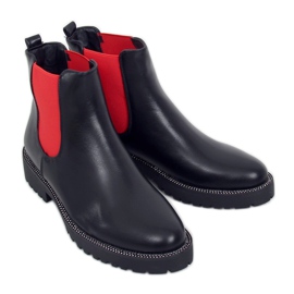 Schwarze Chelsea-Boots für Damen 15602-9 Schwarz