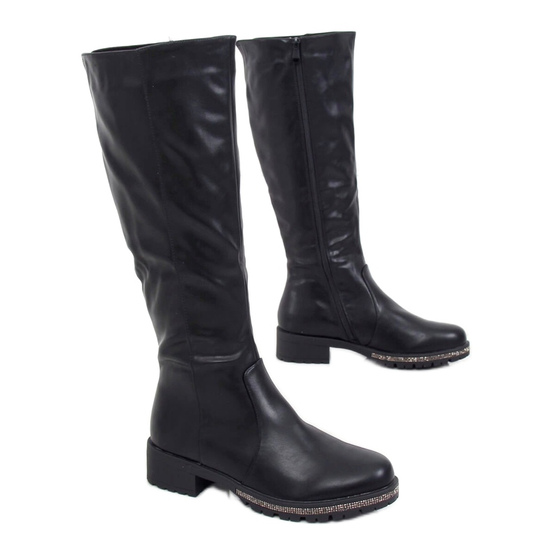 Schwarze Damen Reitstiefel SG-501 Black