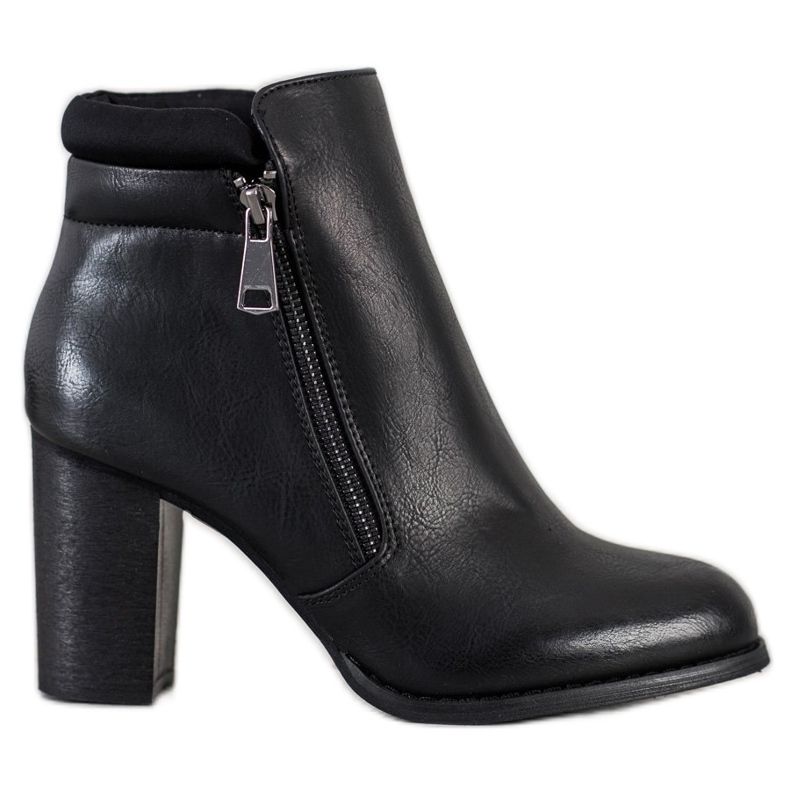 Super Mode Klassische Stiefel mit Reißverschluss schwarz