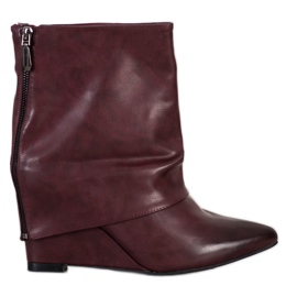 Sweet Shoes Modische Keilstiefel rot