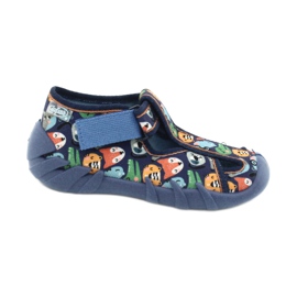 Befado Kinderschuhe 190P101 marine blau mehrfarbig grün