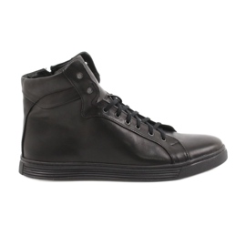 KENT Herren Leder Sneakers schwarz Chris