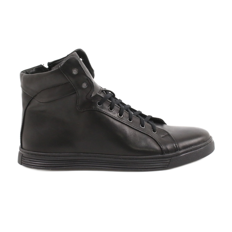 KENT Herren Leder Sneakers schwarz Chris