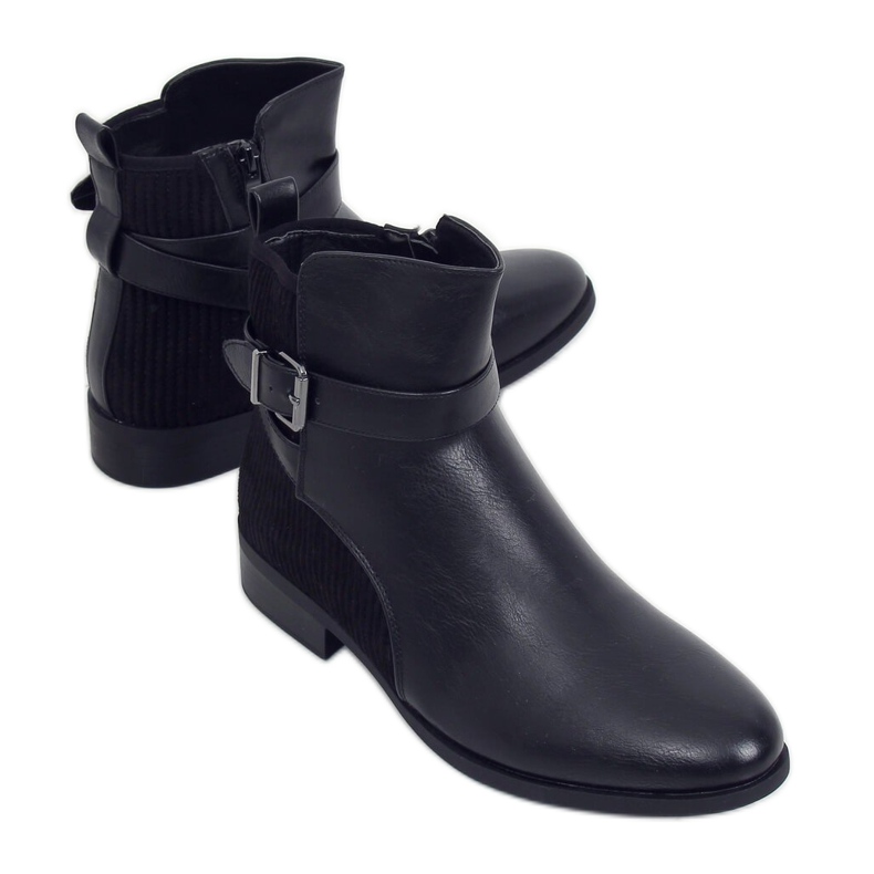 Schwarze Damenstiefel 1058 Schwarz