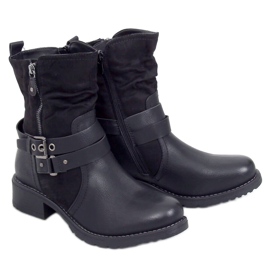 Schwarze Damenstiefel schwarz 8056 Black