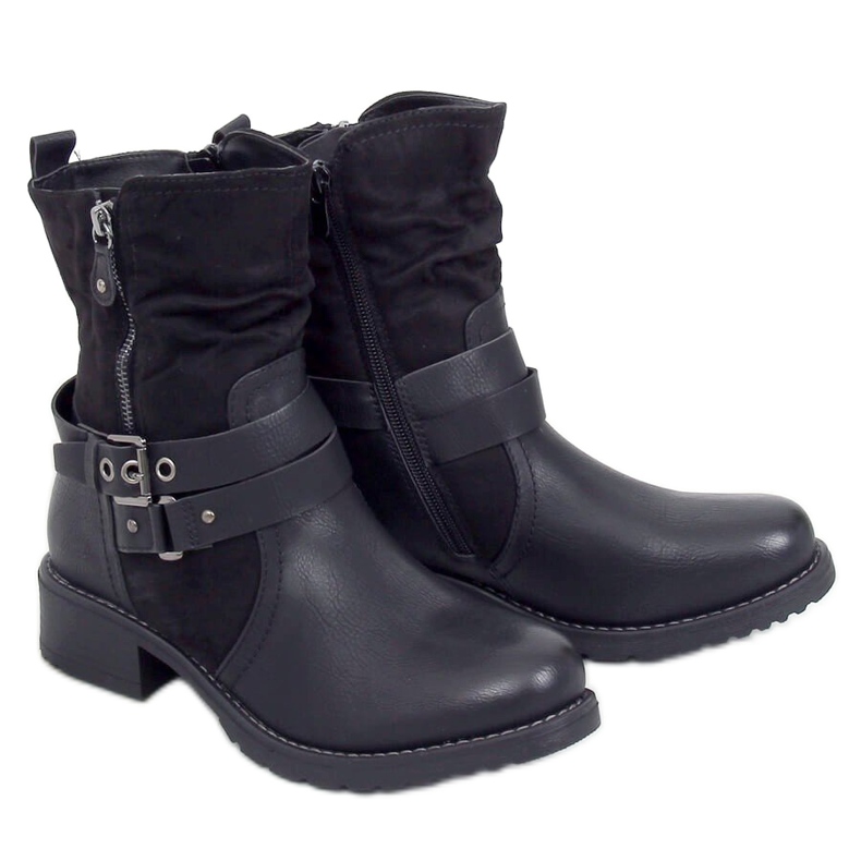 Schwarze Damenstiefel schwarz 8056 Black