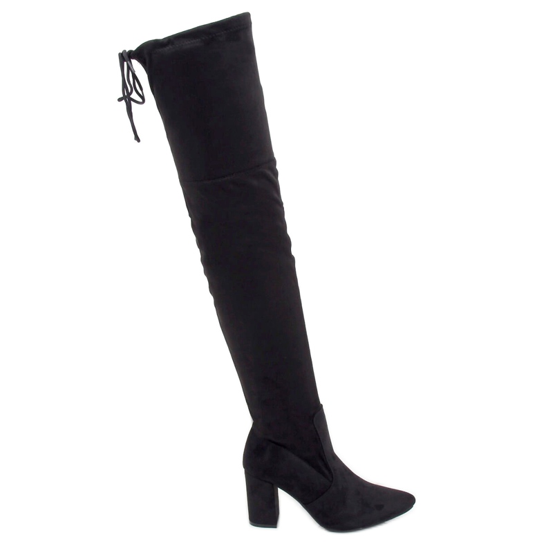 Schwarze Stiefel mit hohen Absätzen LH57-1 Schwarz