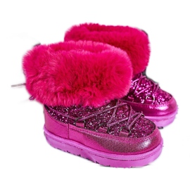 Schneestiefel für Kinder mit Fell Fuchsia Nicola rosa