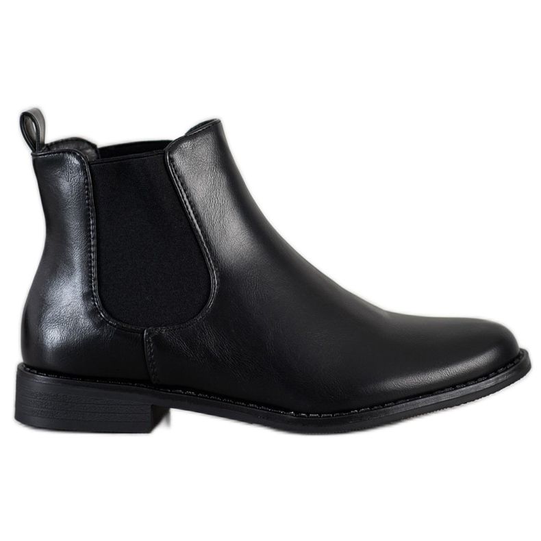 Ideal Shoes Warme Chelsea-Boots schwarz