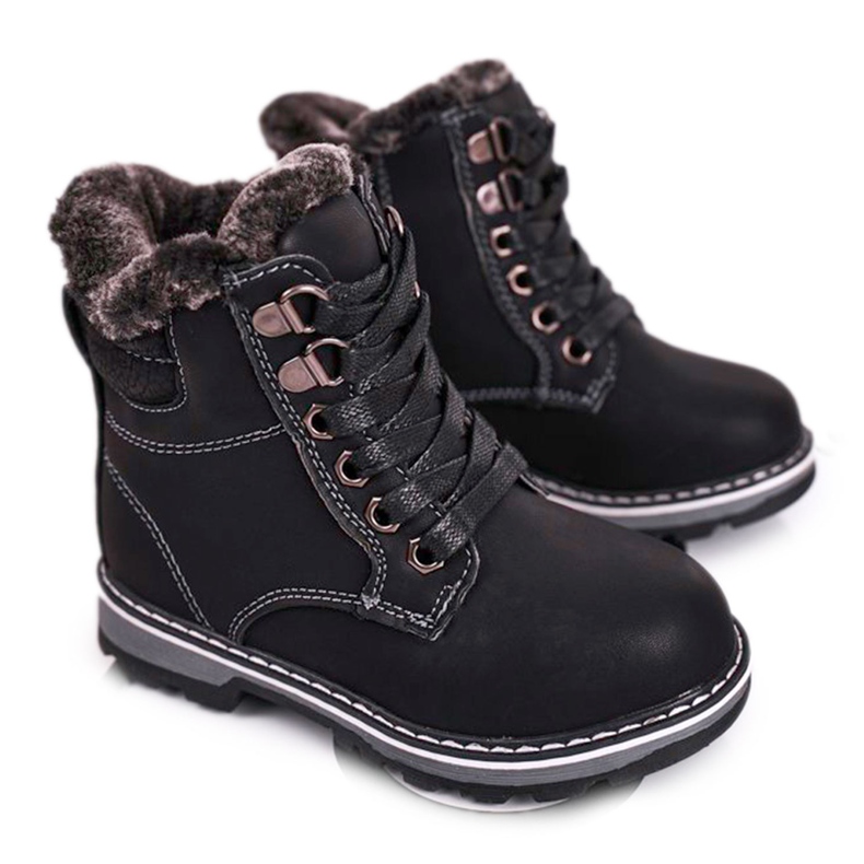 Kinder-Trapper mit Fellisolierung Black Luke schwarz