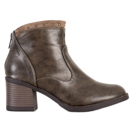 Kylie Lässige Stiefeletten mit Öko-Leder braun