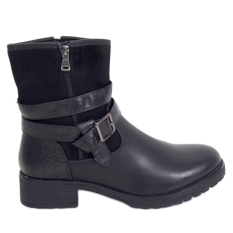 Schwarze Militärstiefel für Damen 267 Schwarz