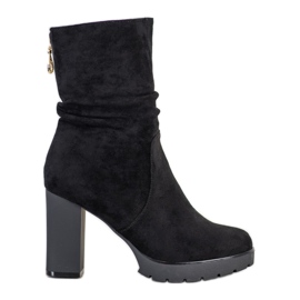 Bella Paris Hohe Plateaustiefel schwarz