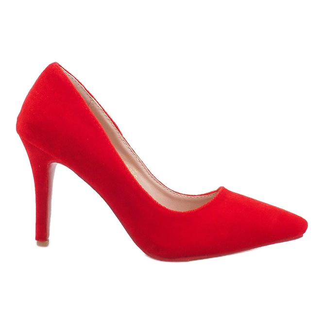Francines rote Velours-Heels