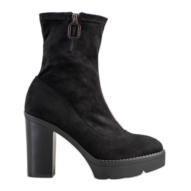 Super Mode Stylische Stiefel auf der Plattform schwarz