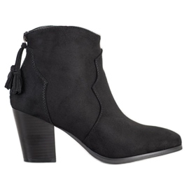 Super Mode Lässige Stiefel mit Reißverschluss schwarz