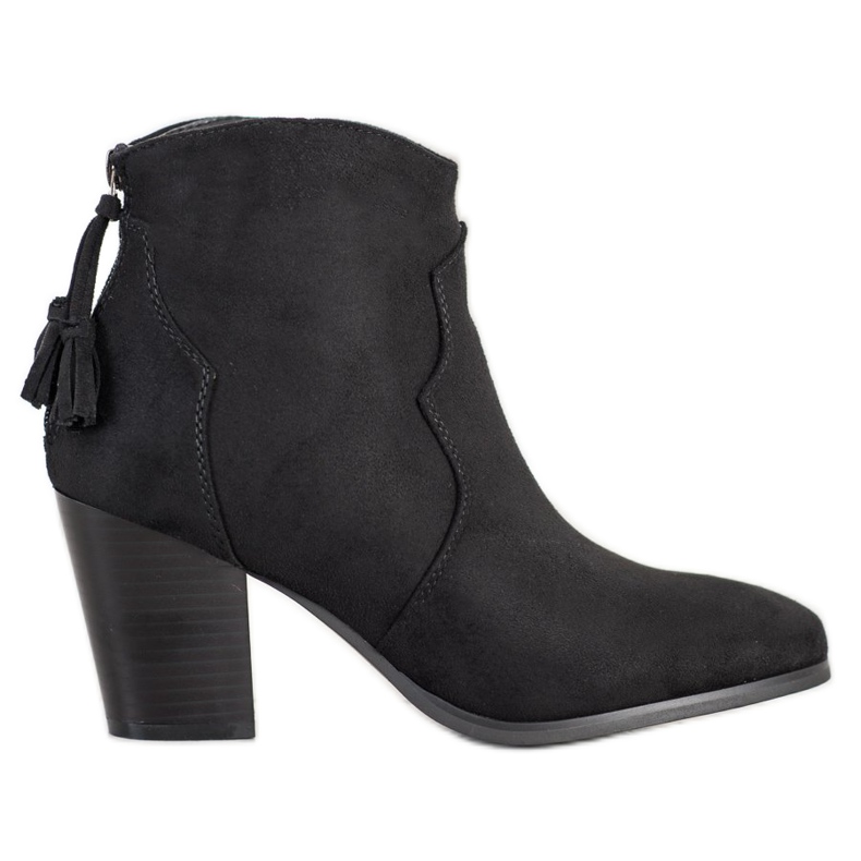 Super Mode Freizeitstiefel mit Reißverschluss schwarz