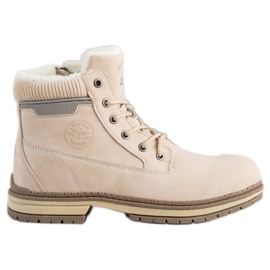 SANDIC Trapper mit Schaffell beige