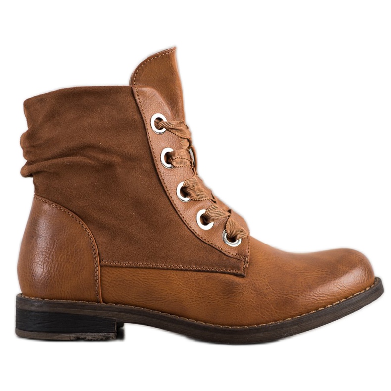 Super Mode Stylische gebundene Stiefel braun