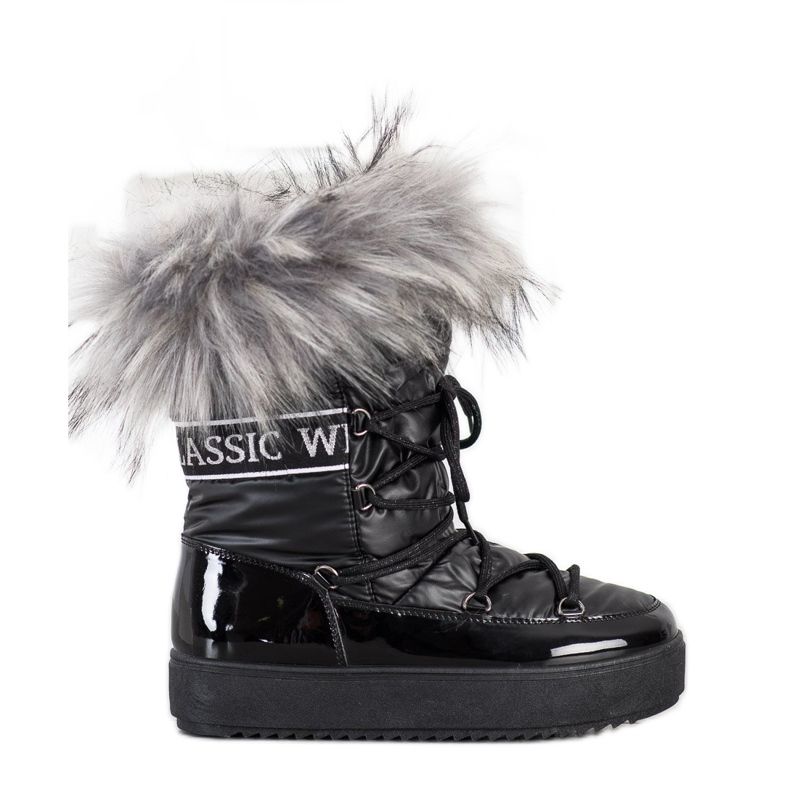 SHELOVET Schneeschuhe auf der Plattform schwarz