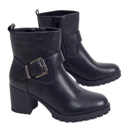 Schwarze Stiefel mit hohen Absätzen 7956-GA Schwarz