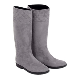 Graue Damengaloschen grau D62P Grau