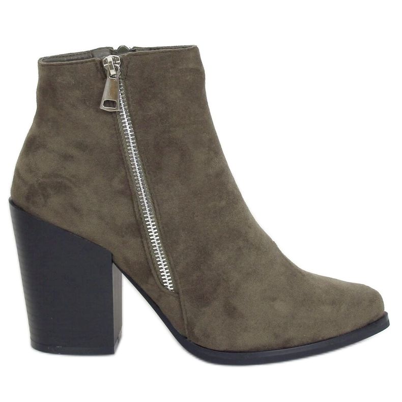 Grüne Stiefel mit hohen Absätzen TX-1873 DK.GREEN