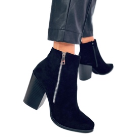 Backsteinstiefel mit breiten Absätzen TX-1873 Orange rot