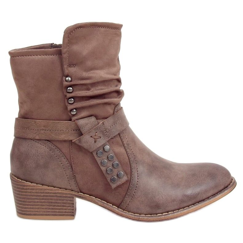 Beige Stiefel für Damen Z1122 Khaki