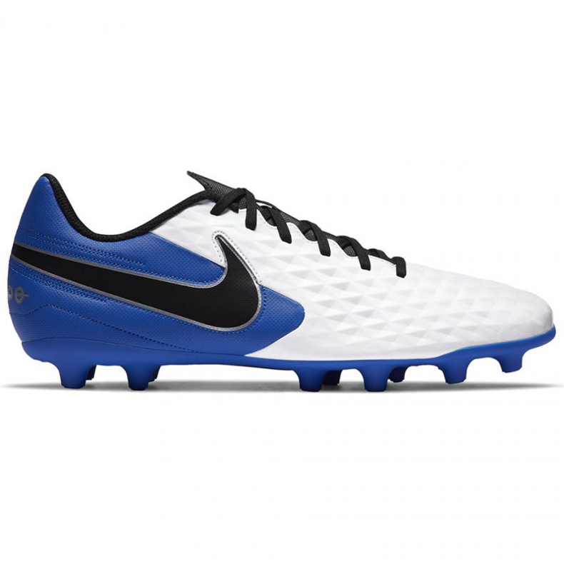 Nike Tiempo Legend 8 Club FG / MG M AT6107-104 Fußballschuhe , weiß blau weiß