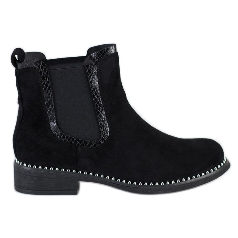 Bestelle Schwarze Jodhpur-Stiefel aus Wildleder