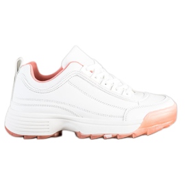 Kylie Modische Turnschuhe weiß pink