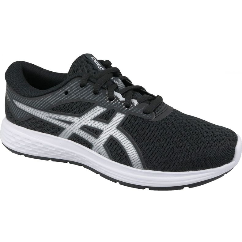 Laufschuhe Asics Patriot 11 Gs Jr 1014A070-002 schwarz silber- grau