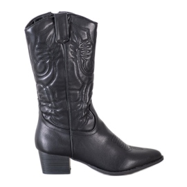 SHELOVET Cowboystiefel mit Muster schwarz