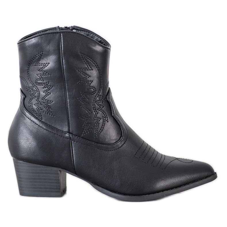 SHELOVET Cowboystiefel mit Muster schwarz