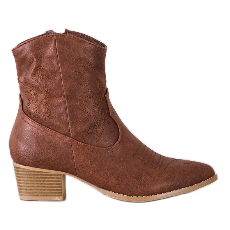 SHELOVET Cowboystiefel mit Muster braun