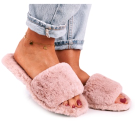 FJ1 Damen Hausschuhe Pelzpuder Kalte Tage beige