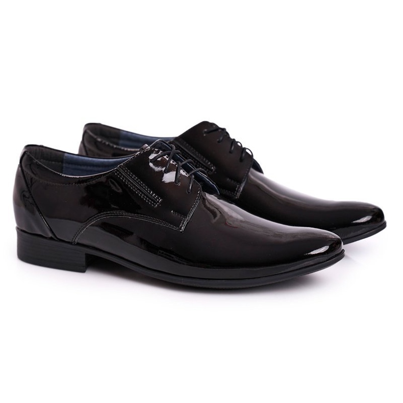 Bednarek Polish Shoes Schwarz lackierte Leder-Bednarek-Hausschuhe für Herren