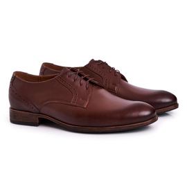 Bednarek Polish Shoes Herren Slipper aus Leder mit hellem Sohlenbett Bedarek dunkelbraun