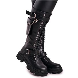 PS1 Warme Stiefel für Damen mit abnehmbarer Niere Schwarz Brooklyn