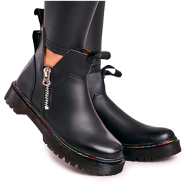 Chelsea Boots für Damen mit bunten Nähten Schwarz Addison