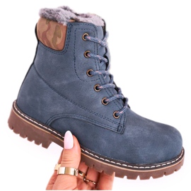 Apawwa Kinderstiefel Trappers Warmed With Fur Blue London beige braun marine