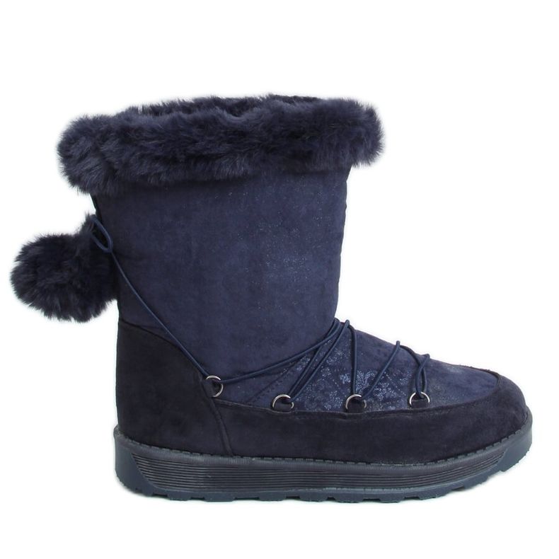 Marineblaue Schneestiefel für Damen 259 navy blau