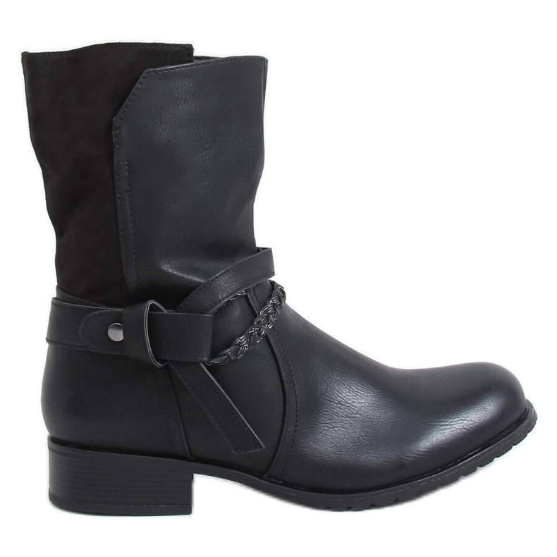 Schwarze Damenstiefel F3163 Schwarz