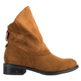 Weide Stiefel mit breitem Obermaterial braun